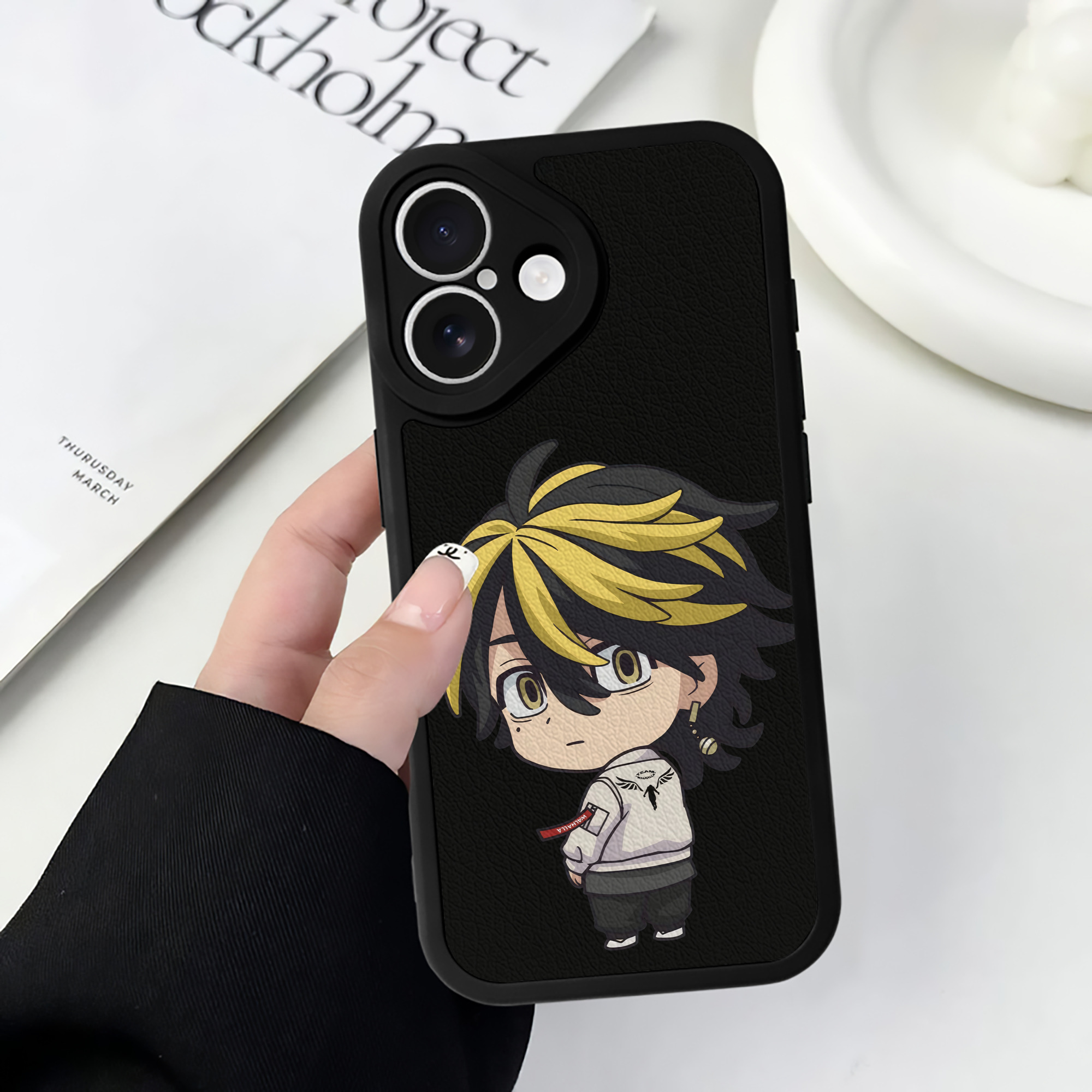 （画像用） 東京リベンジャーズ Tokyo Revengers 【iPhone 16シリーズ対応】シリコンスマホケース（レザー調） 材質：シリコン